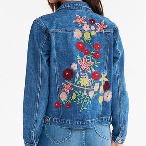 Kimchi Blue Woodstock Embroidered Denim Jacket